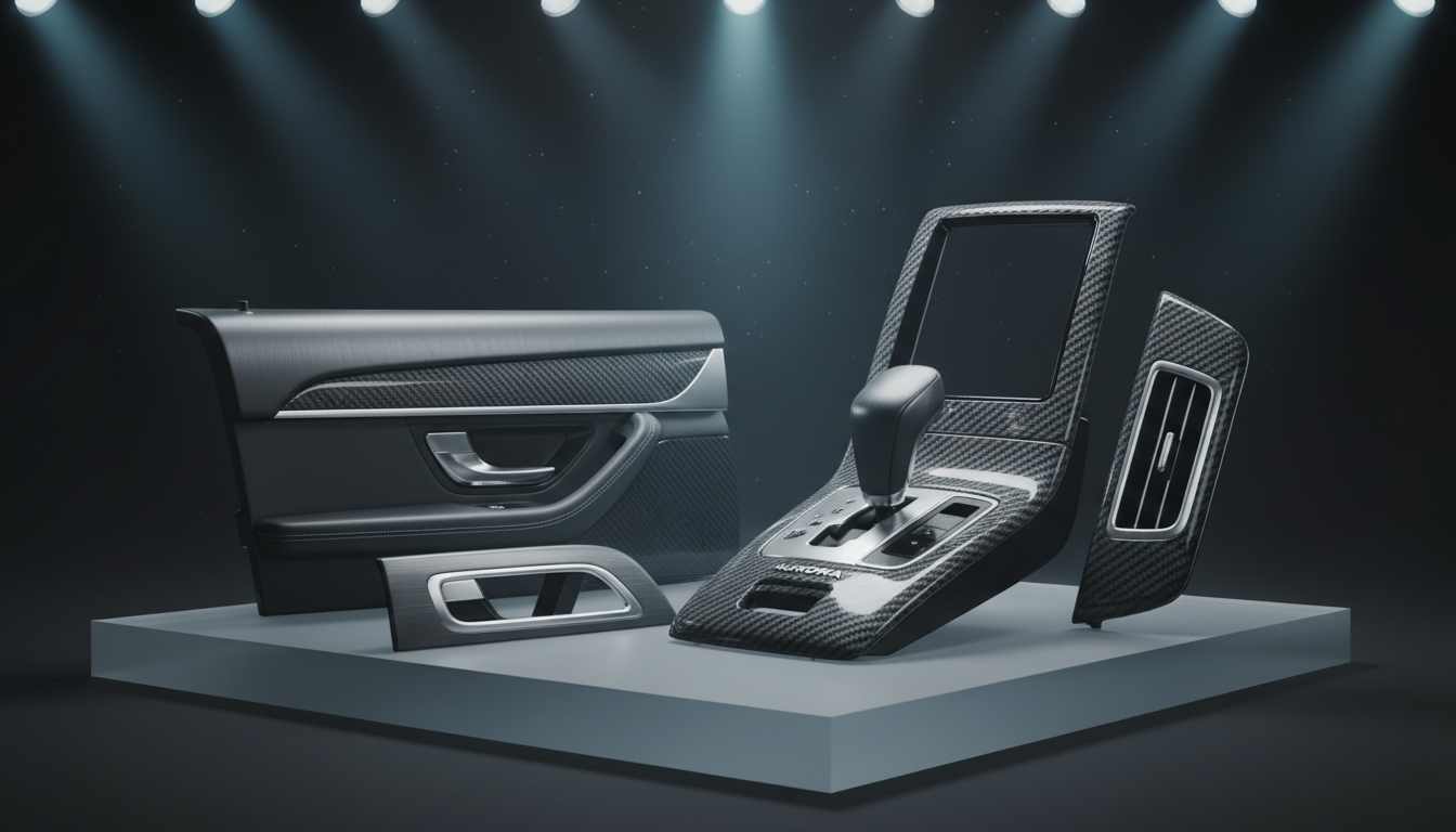 日新科宇汽车内饰件特写